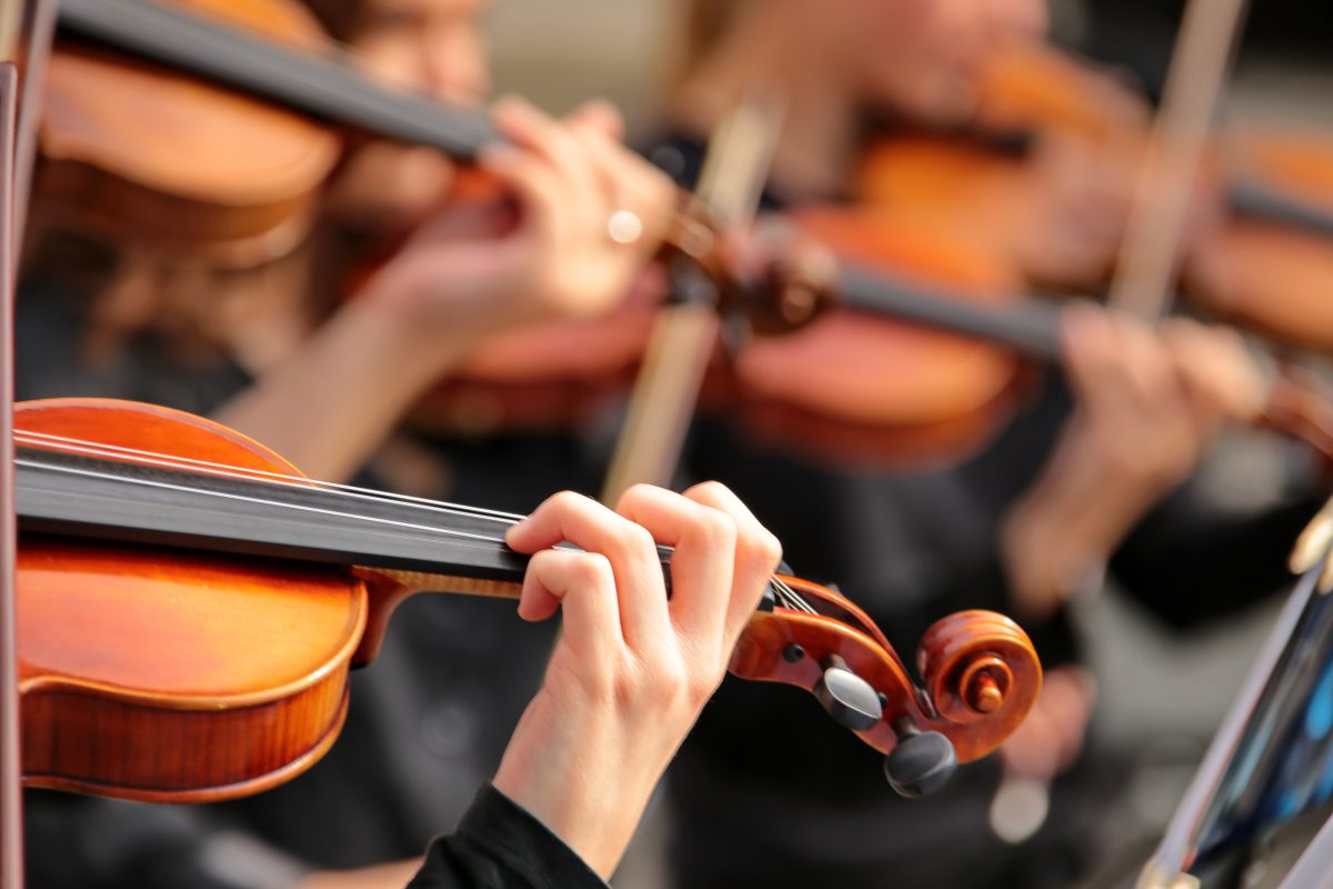 Detailaufnahme einer einer Violine