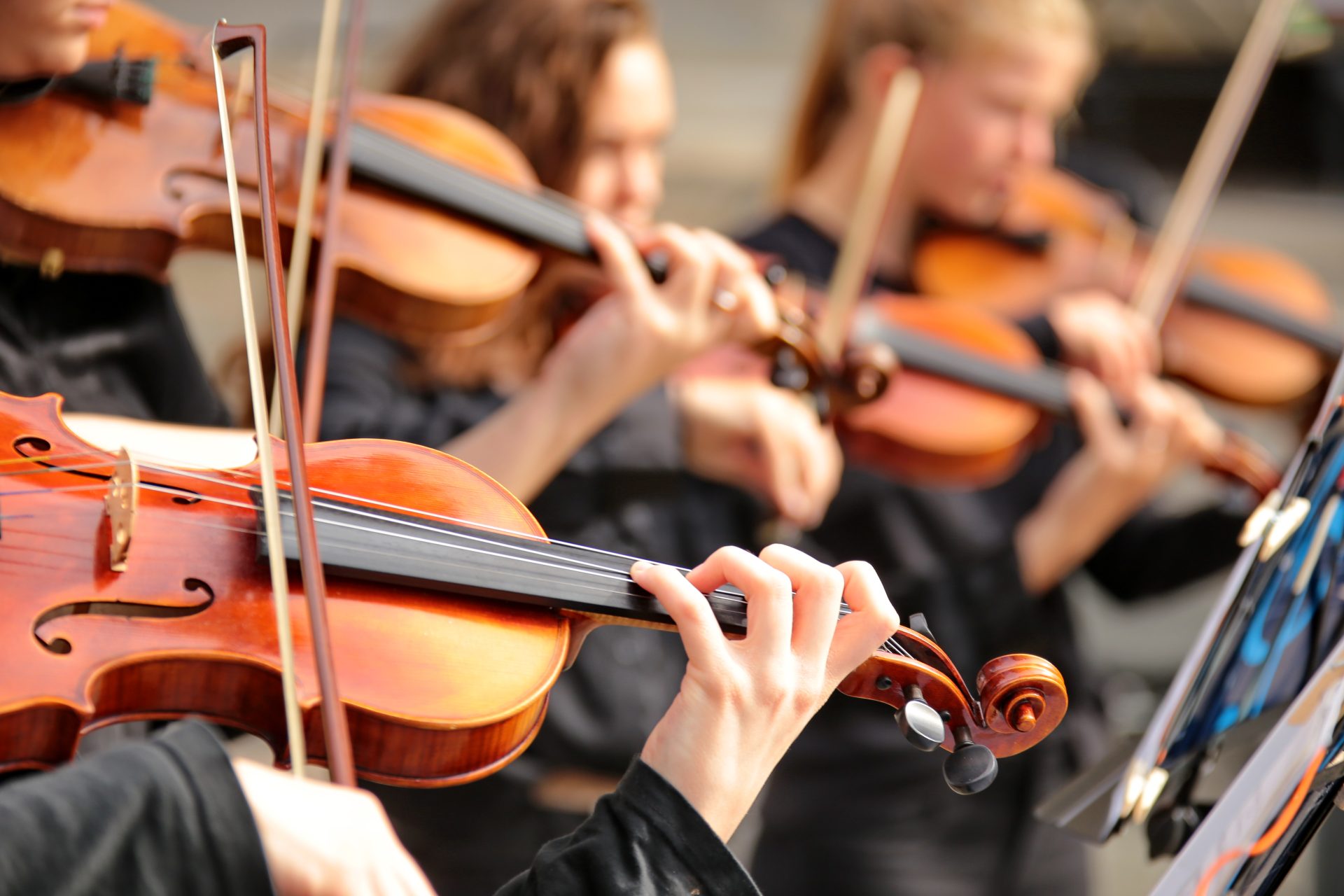 Detailaufnahme einer Violine